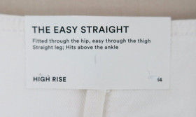 Ann Taylor Sculpting Pocket Corset High Waist Straight Jeans White Size 14