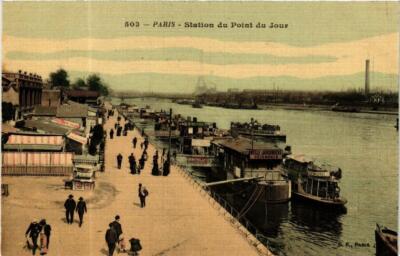 Old postcard Paris 16th Station du Point du Jour. (479691)
