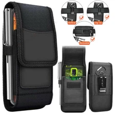 Vertical Cell Phone Holster Pouch Wallet Case With Belt Clip For iPhone/Samsung
