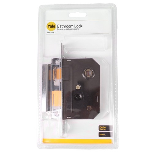 YALE 2.5" BATHROOM LOCK Polished Chrome Mortice Door Privacy Thumbturn WC Toilet - 第 13/13 張圖片