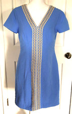 NWT Lilly Pulitzer Palm Paradise Jacquard Stretch Bennet Blue Arie Shift Size 10