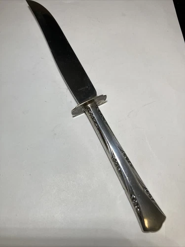 Gorham Greenbrier Knife Sterling Silver Handled Roast Carving Knife 9.75” Long