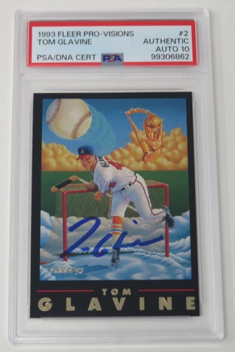 Tom Glavine HOF Signed Autograph 1993 Fleer Pro-Visions Card 2 PSA 10 Auto