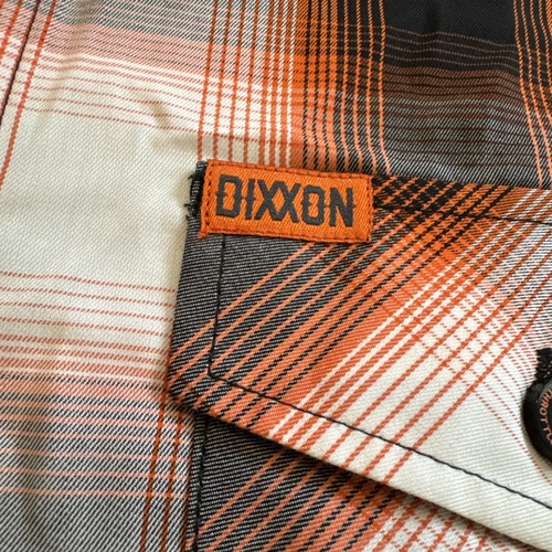 DIXXON FLANNEL Co Shirt Mens XS The Throttle Shadow Plaid Orange Bamboo Biker - Picture 5 of 9