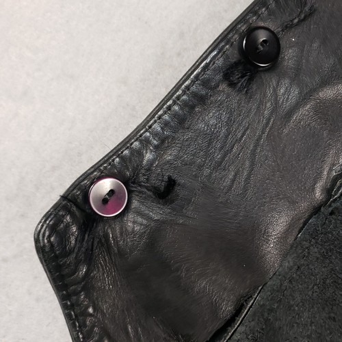 Gilet motociclista Kellys pelle nero bufalo nichel bottoni 40 POW Harley-Davidson - Foto 18 di 18