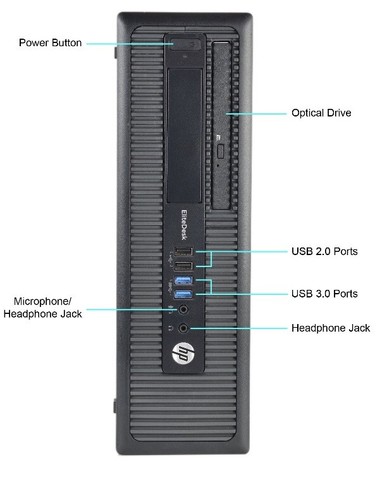 HP EliteDesk 800 G1 SFF Desktop Intel Core i3 3.4GHz 4GB 250GB HDD Windows 10 - Afbeelding 2 van 11