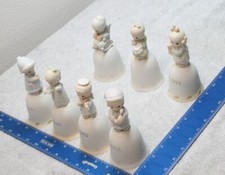 Precious Moments, Lot of 7 Vintage Bells, 1988-1992. Exclusive PM Bells! 