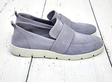 ECCO Women's Bella Silver Grey Slip On Nubuck Leather Loafer Shoes US 10 EU 41