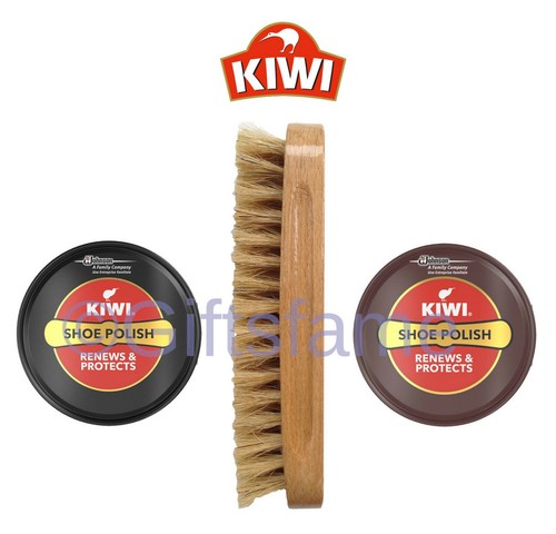 KIWI WHOLE COMPLETE SHOE CARE KIT SET - Brushes Polish Sponge Liquid Wipes Horn - Picture 9 of 12