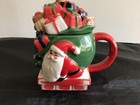 (1) WEST ELM FIGURAL  SANTA CLAUS CHRISTMAS  MUG WITH LID RED  OPEN BOX