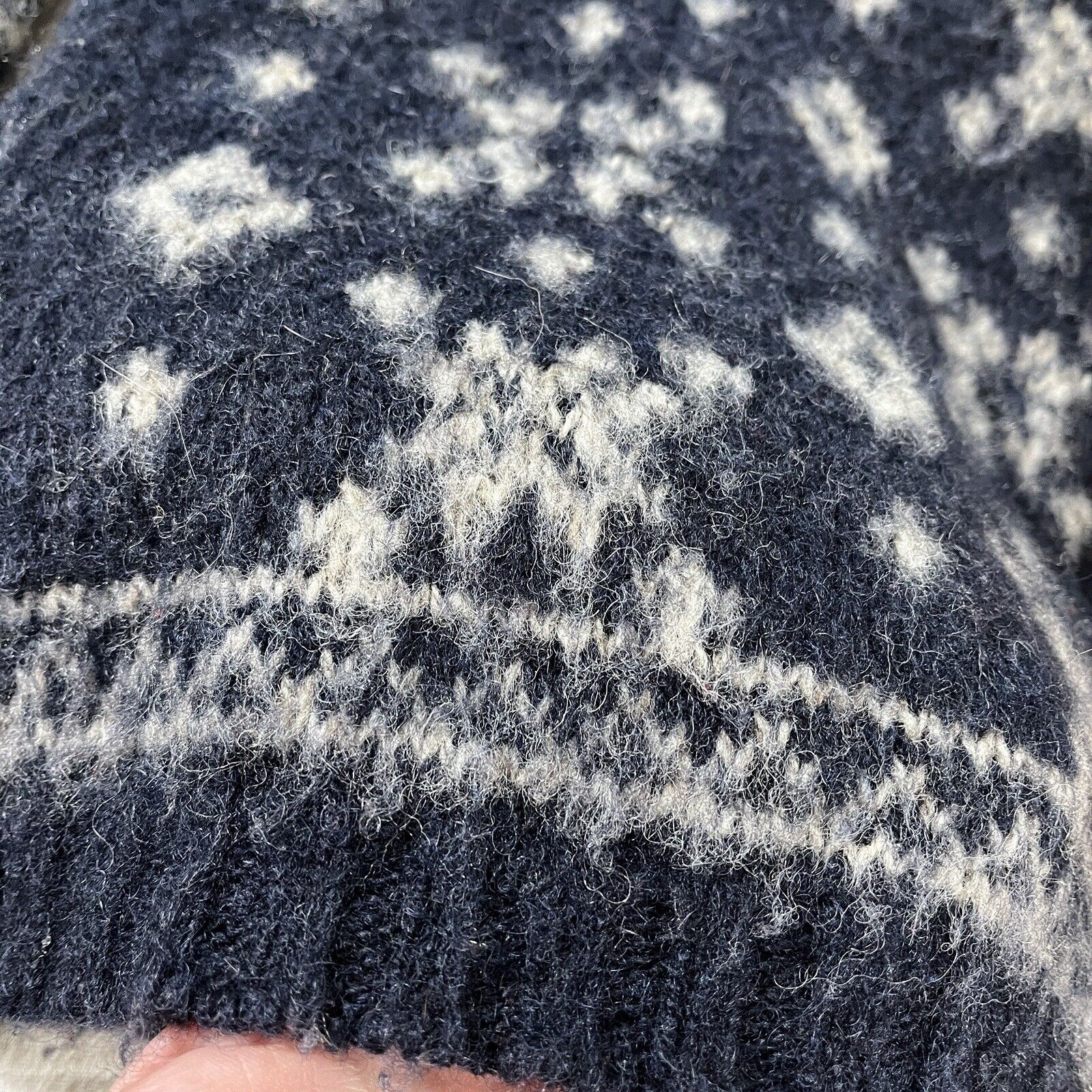 Woolrich Sweater Womens XL Blue Gray Wool Fair Is… - image 4
