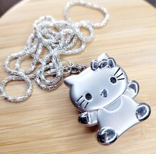 WATCH Hello KITTY Pendant Necklace Locket 12 in chain Opens up