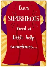 Superheroes Need Help: Fight Pediatric Cancer - Designer Greetings Support Card