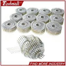 Findmall 3600 Pack 1-1/4"x.092" Full Round Head Siding Nails Collated Wire Coil