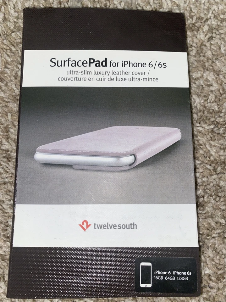 Twelve South SurfacePad iPhone 6 & 6s Leather Wallet Thin Case Lavender - Image 2 of 2