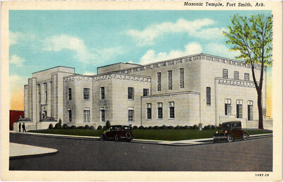 PC FREEMASONRY, MASONIC TEMPLE, FORT SMITH, ARKANSAS, Vintage Postcard (b56079)