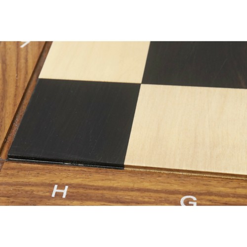 21" Players Choice Ebony & Maple Wood Chess Board With Notations - 55 mm square - Picture 5 of 7