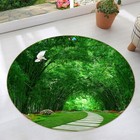 3D Bamboo Forest Lawn N517 Game Rug Mat Round Elegant Photo Carpet Mat Eve 2023