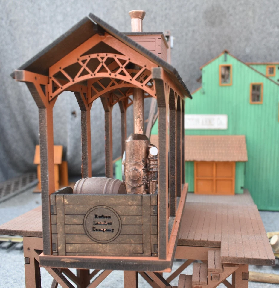 G-SCALE LUMBER MILL  MOVABLE CRANE WITH STEAM DONKEY KIT - Image 4 of 4
