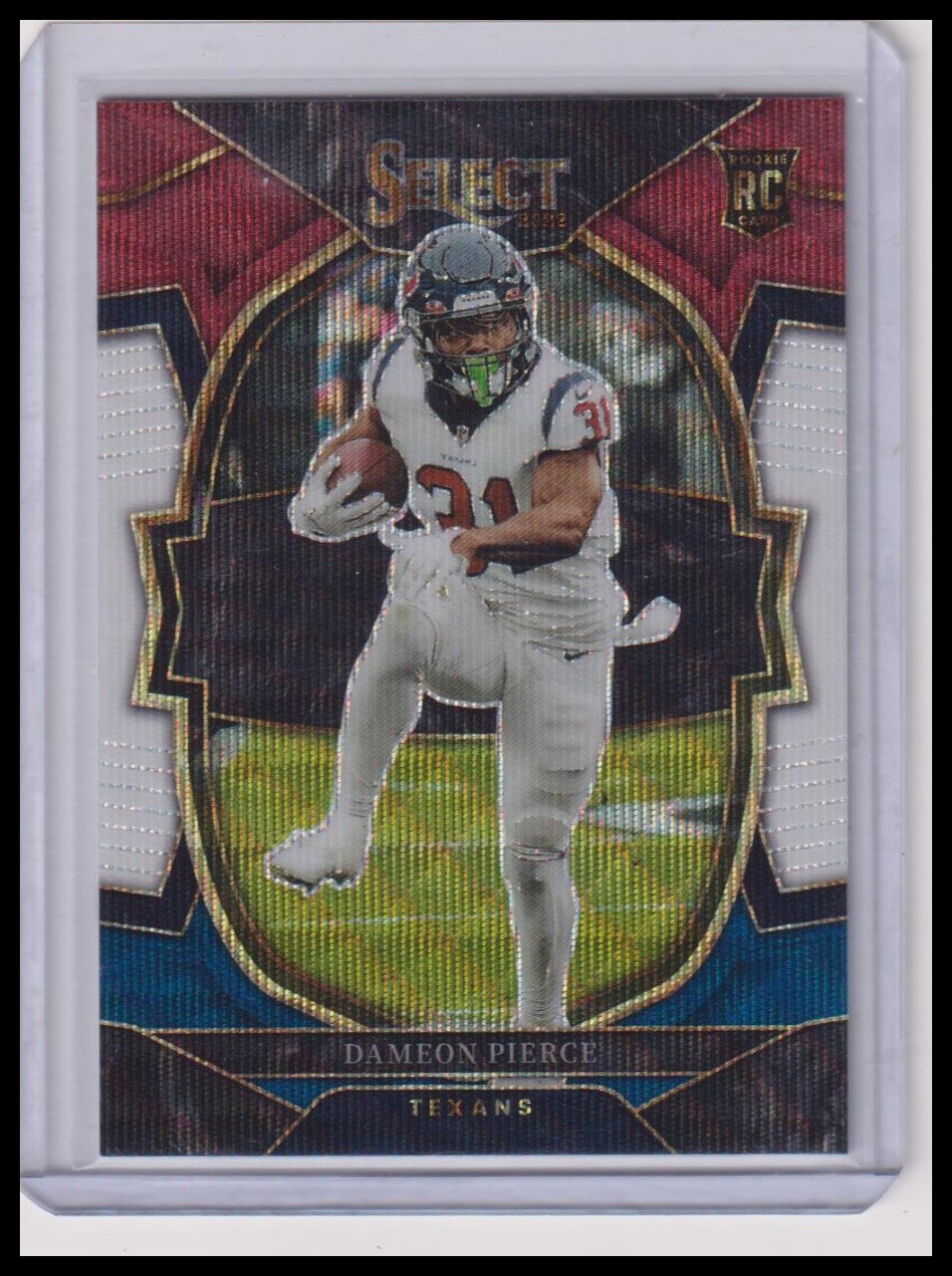 2022 Panini Select Dameon Pierce RC #47 /249 Tri-Color Rookie Houston Texans