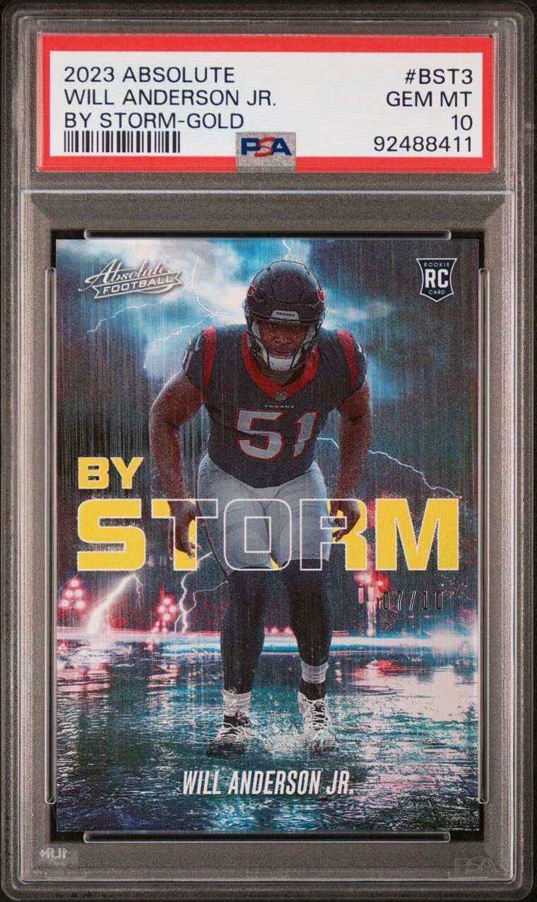 Will Anderson Panini Absolute By Storm #BST3 Gold