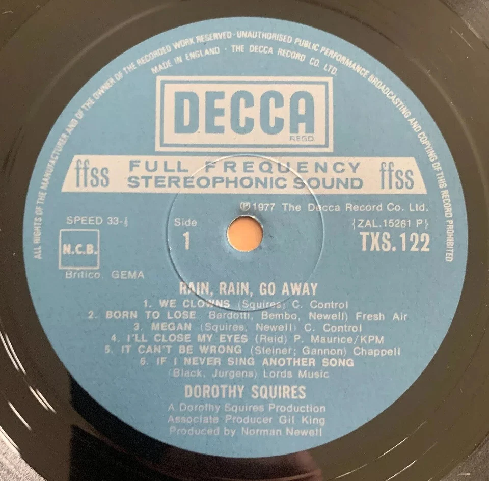 DOROTHY SQUIRES Rain, Rain, Go Away 1977 UK  vinyl LP  EXCELLENT CONDITION - Bild 3 von 4