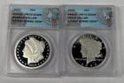 2023 Fiji Morgan & Peace Silver Dollar 2-Coin Proof Set ANACS PR70 DCAM
