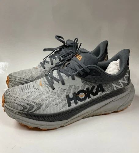 Hoka Challenger ATR 7 WIDE Men’s Shoes 1134499 Gray Orange Size 13 2E