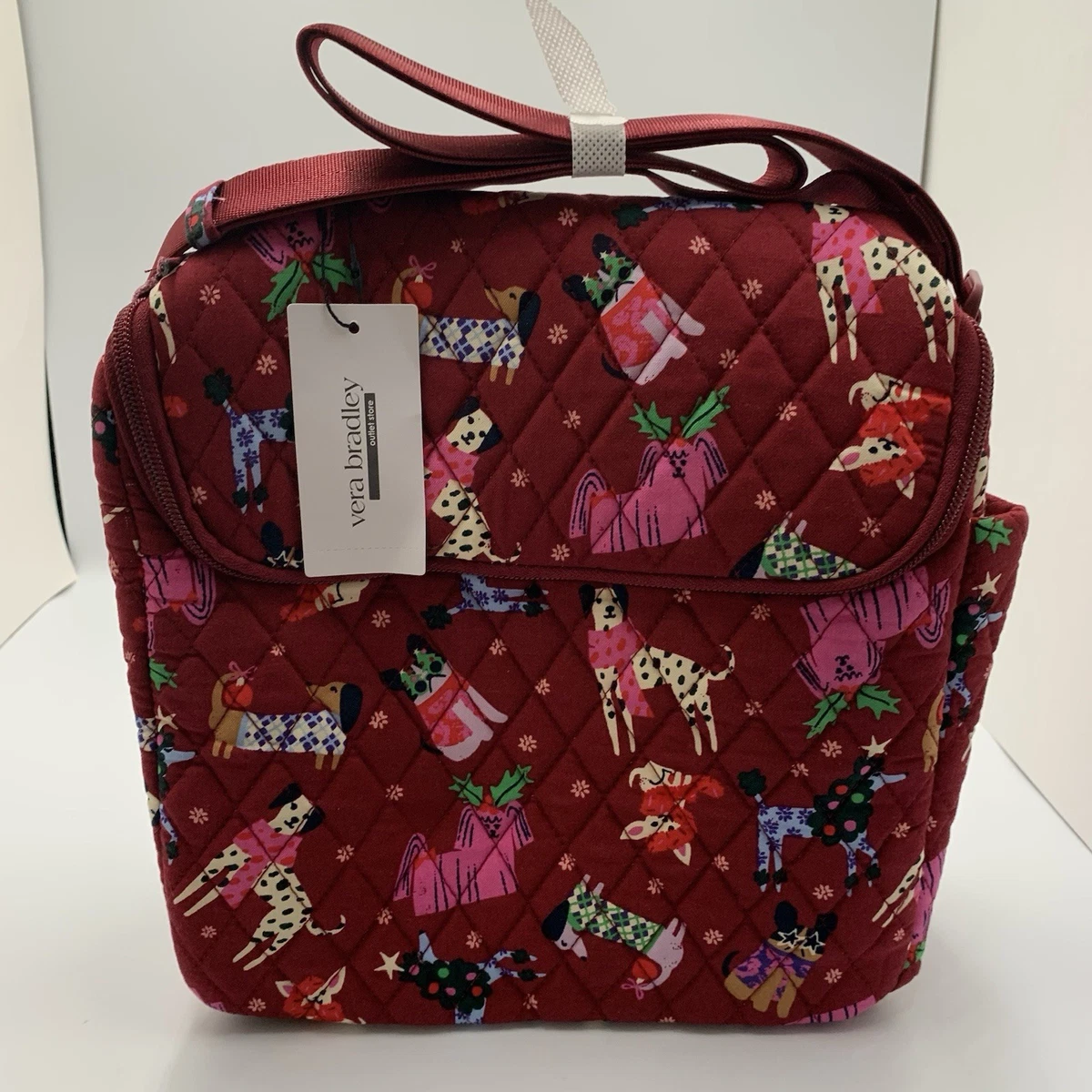 Vera Bradley Essential Backpack Floral Bursts Cotton Lunch Bunch set Bookbag VERA BRADLEY Essential Large BackpackFloral Blue Bursts  main image 2