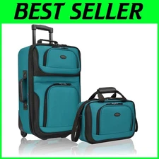 Lightweight 2-Wheel Carry-on Luggage, Teal