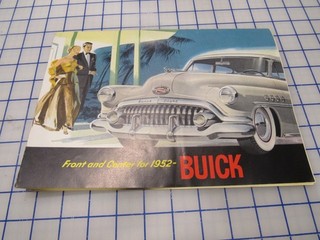 1952 Buick Motor Car Co. Buick Motor Cars brochure Riviera Roadmaster Tourback