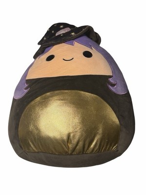 LG. VOODIE 18'' WITCH Squishmallows HALLOWEEN PURPLE HAIR KELLYTOY