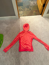 Women's Pink Velour Tracksuit Set S 2pc Full Zip Hooded Hoodie Pants Pockets