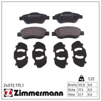 Zimmermann 24072.175.1 Bremsbelagsatz, Scheibenbremse