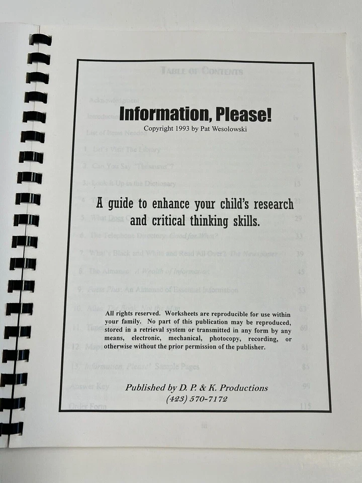 Information Please Getting Started by Pat Wesolowski~1993 Research R2 08 - Image 2 of 4