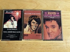 Elvis Presley Cassette Tapes Lot of 3 King Of Rock N Roll