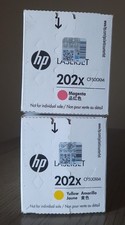 HP 202X High Yield Magenta Yellow Original LaserJet Toner Cartridges, 2,500 P