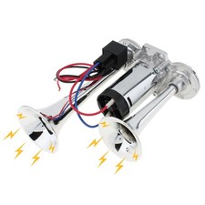 12V Air Horn for Truck, 600DB Dual Trumpets Super Loud Electric Car Air Horn Kit