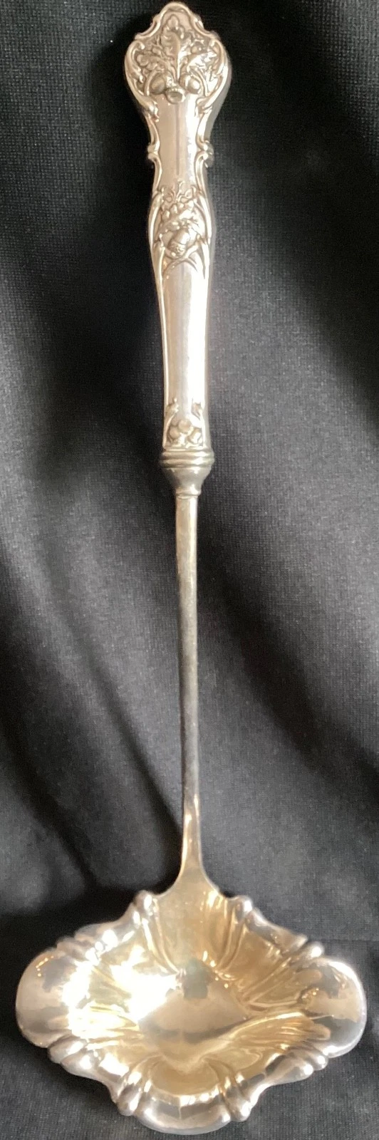 Super Large 15” 1847 Rogers Brothers Charter Oak Silverplate Punch/Soup Ladle