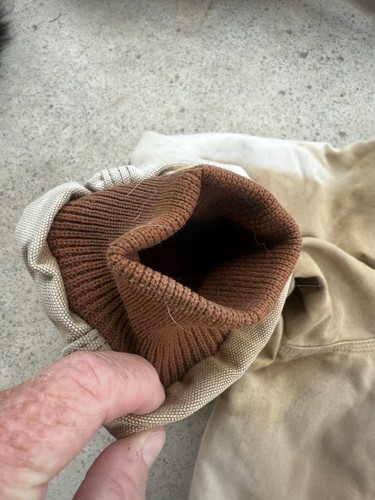 Vtg 90's Carhartt J13 BRN Santa Fe Red Sun Bleached Lined Brown Jacket SZ 5XL - Picture 11 of 11