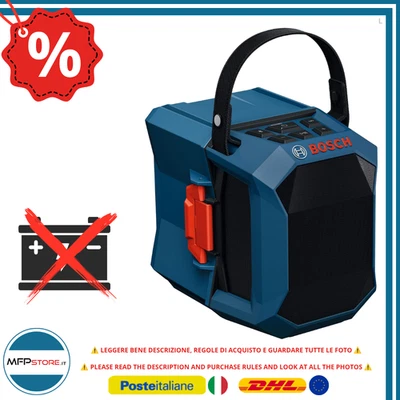 Enceinte Bluetooth Bosch GPB 18V-1 C 11W Bleue Rectangulaire USB-C, à Batterie - Photo 1/4