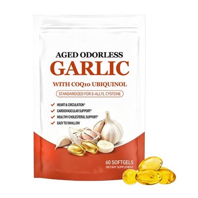 Aged Garlic Extract 600mg Weichkapseln geruchlos mit CoQ10 Ubiquinol Herz & Immun