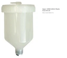 Vaper 19900 600ml Plastic Cup with Lid for Gravity Feed Spray Guns