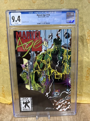 Marvel Age #118 CGC 9.4 (1992) - Hulk Graded Comic George Perez White