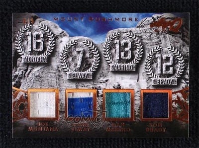 2017 Leaf Q Mount Rushmore Copper Spectrum 4/9 Tom Brady Joe Montana HOF uk2