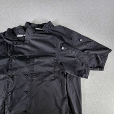 Lot 2 Chef Works Montreal Cool Vent Chef Coats Mens XL Jacket Black Short Sleeve