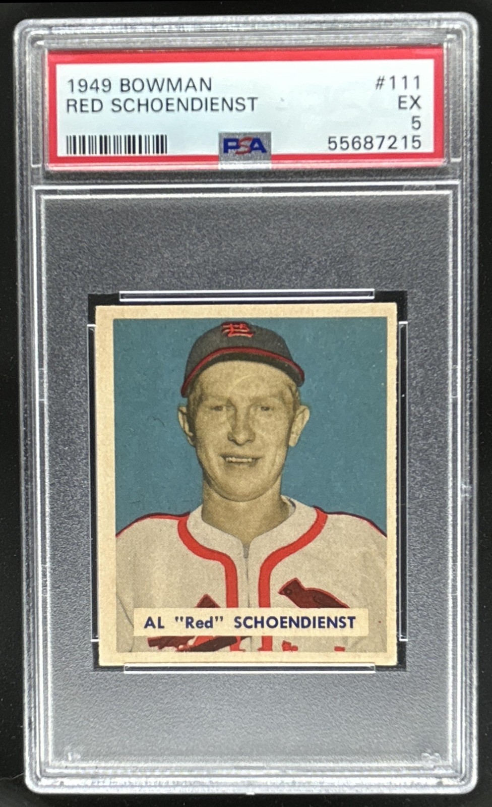 1949 Bowman Al Schoendienst #111 Cardinals PSA 5