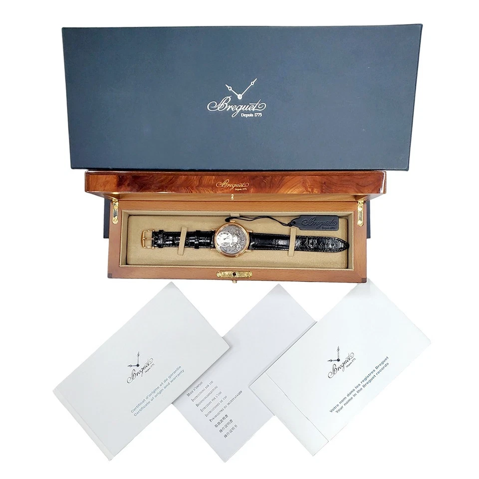 Breguet Skeleton Tradition Retrógrado Oro Rosa 7097BR/G1/9WU Caja/Papeles/Etiqueta Foto 3 de 4