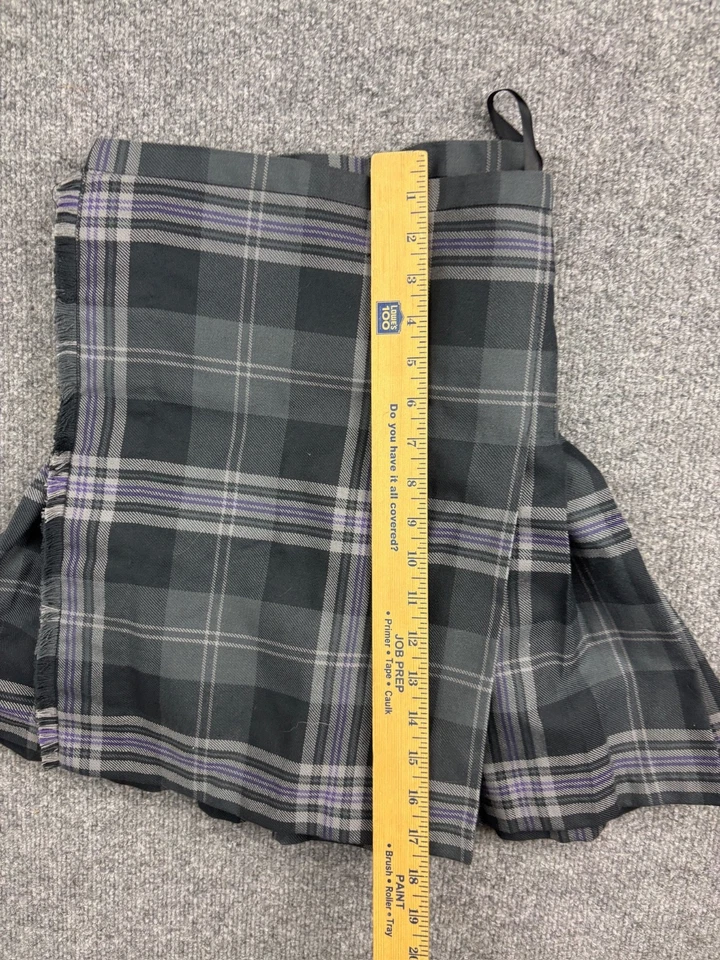 Kilt Society Kilt Niños 5-6 Años Gris Cuadros Ajustables Cintura Hebillas Plisadas Foto 4 de 4
