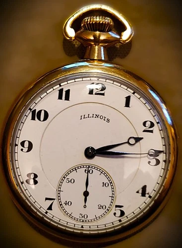 1917 Illinois 304 Belmont 16s 17j Vintage American Pocket Watch Works